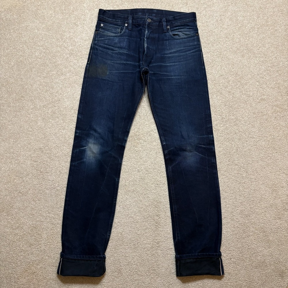 3sixteen ST-120X Selvedge Jeans Mens 33x36 Blue Dark Wash Indigo Denim Japan USA